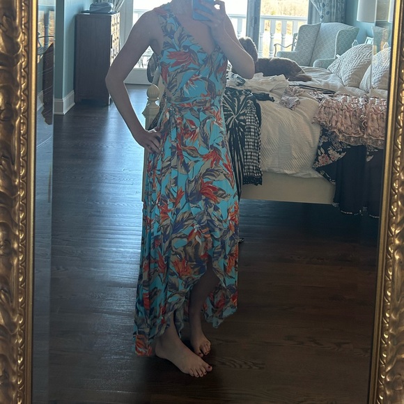 Lulus Tropical Wrap Dress, Medium - Picture 4 of 4